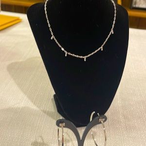 Sterling silver necklace and earrings